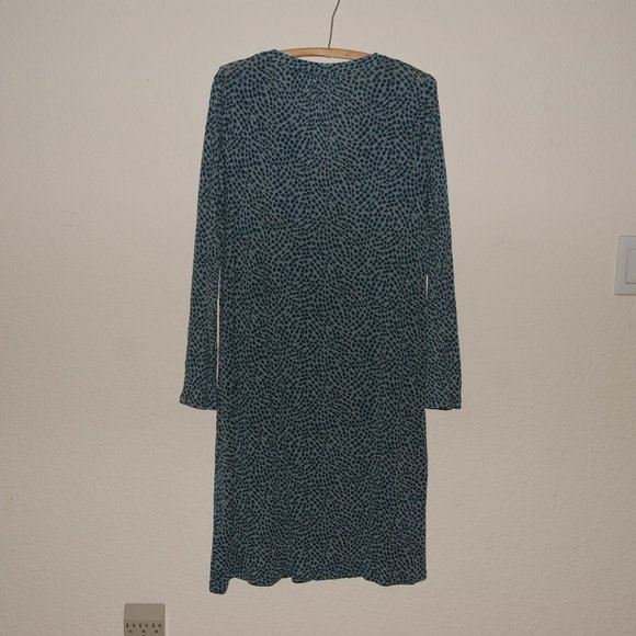 BODEN Blue Floral Knit 'Audrey' Dress sz 12 - Picture 4 of 7